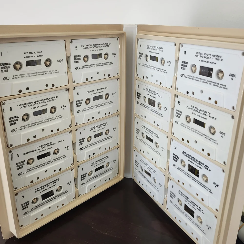 Vintage Rare Dr. Ed Murphy Spiritual Warfare Cassette Tape Set Set Of 16.